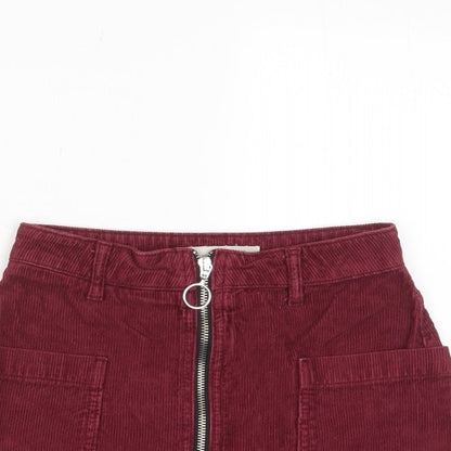 Womens UK Size 6 Topshop A-Line Corduroy Skirt