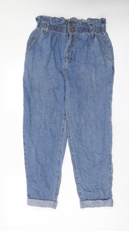 FOREVER 21 Womens Blue Cotton Straight Jeans Size 29 in L26 in Regular Zip - Pockets