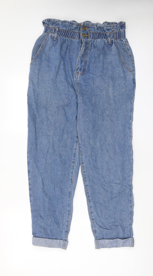 FOREVER 21 Womens Blue Cotton Straight Jeans Size 29 in L26 in Regular Zip - Pockets