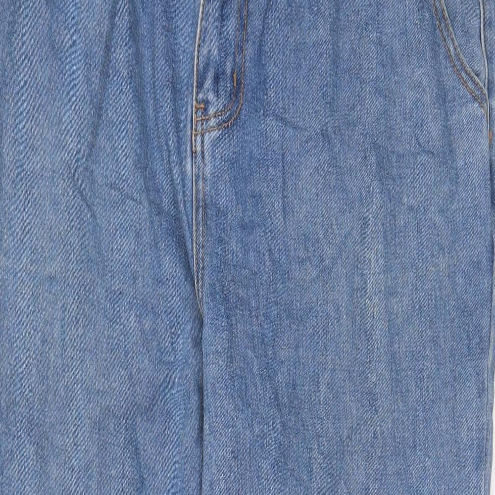 FOREVER 21 Womens Blue Cotton Straight Jeans Size 29 in L26 in Regular Zip - Pockets