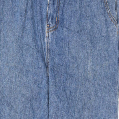 FOREVER 21 Womens Blue Cotton Straight Jeans Size 29 in L26 in Regular Zip - Pockets