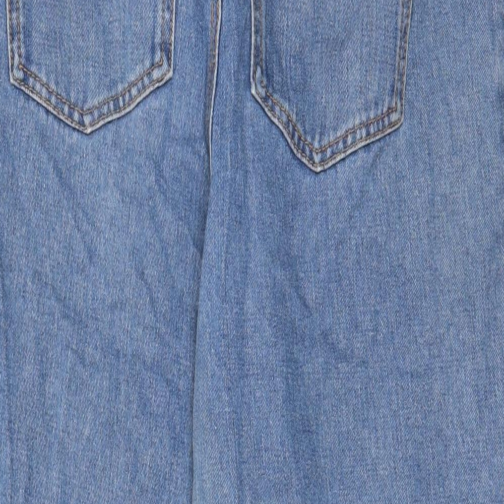 FOREVER 21 Womens Blue Cotton Straight Jeans Size 29 in L26 in Regular Zip - Pockets