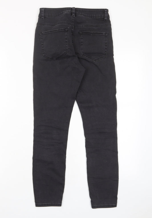 ASOS Womens Grey Cotton Skinny Jeans Size 25 in L28 in Regular Zip - Pockets