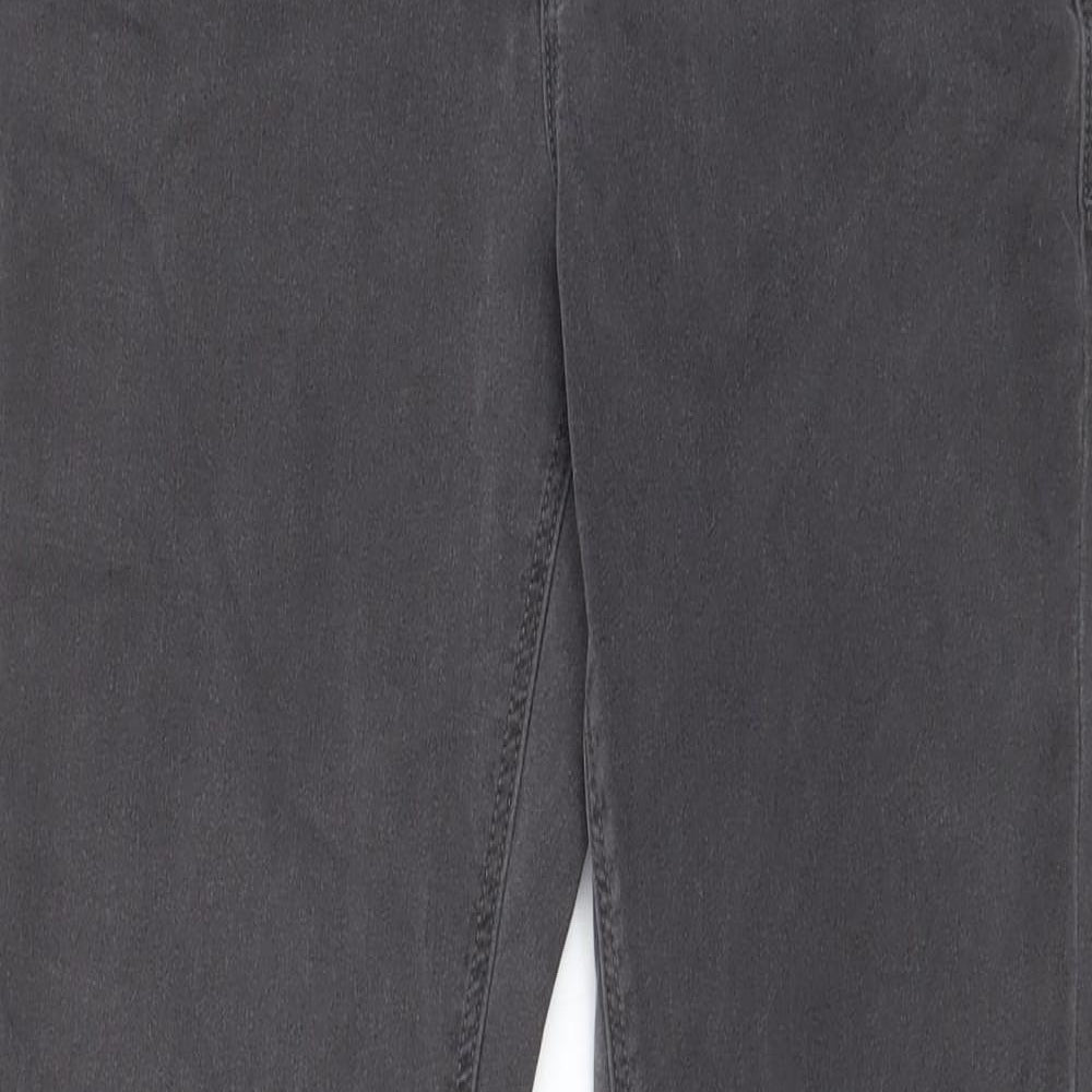 Dorothy Perkins Womens Grey Cotton Skinny Jeans Size 12 L27 in Regular Zip - Pockets