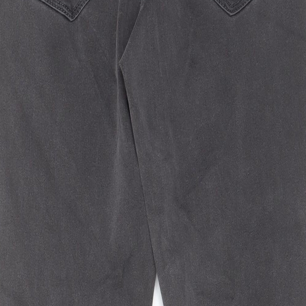 Dorothy Perkins Womens Grey Cotton Skinny Jeans Size 12 L27 in Regular Zip - Pockets