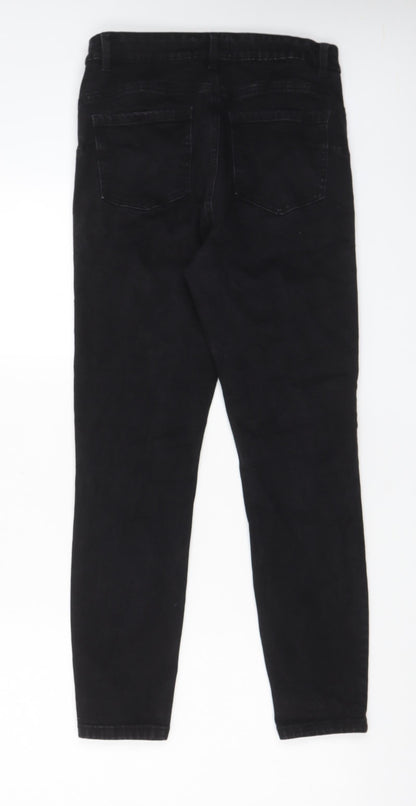 Denim & Co. Womens Black Cotton Skinny Jeans Size 12 L27 in Regular Zip - Pockets