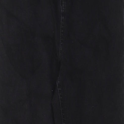 Denim & Co. Womens Black Cotton Skinny Jeans Size 12 L27 in Regular Zip - Pockets