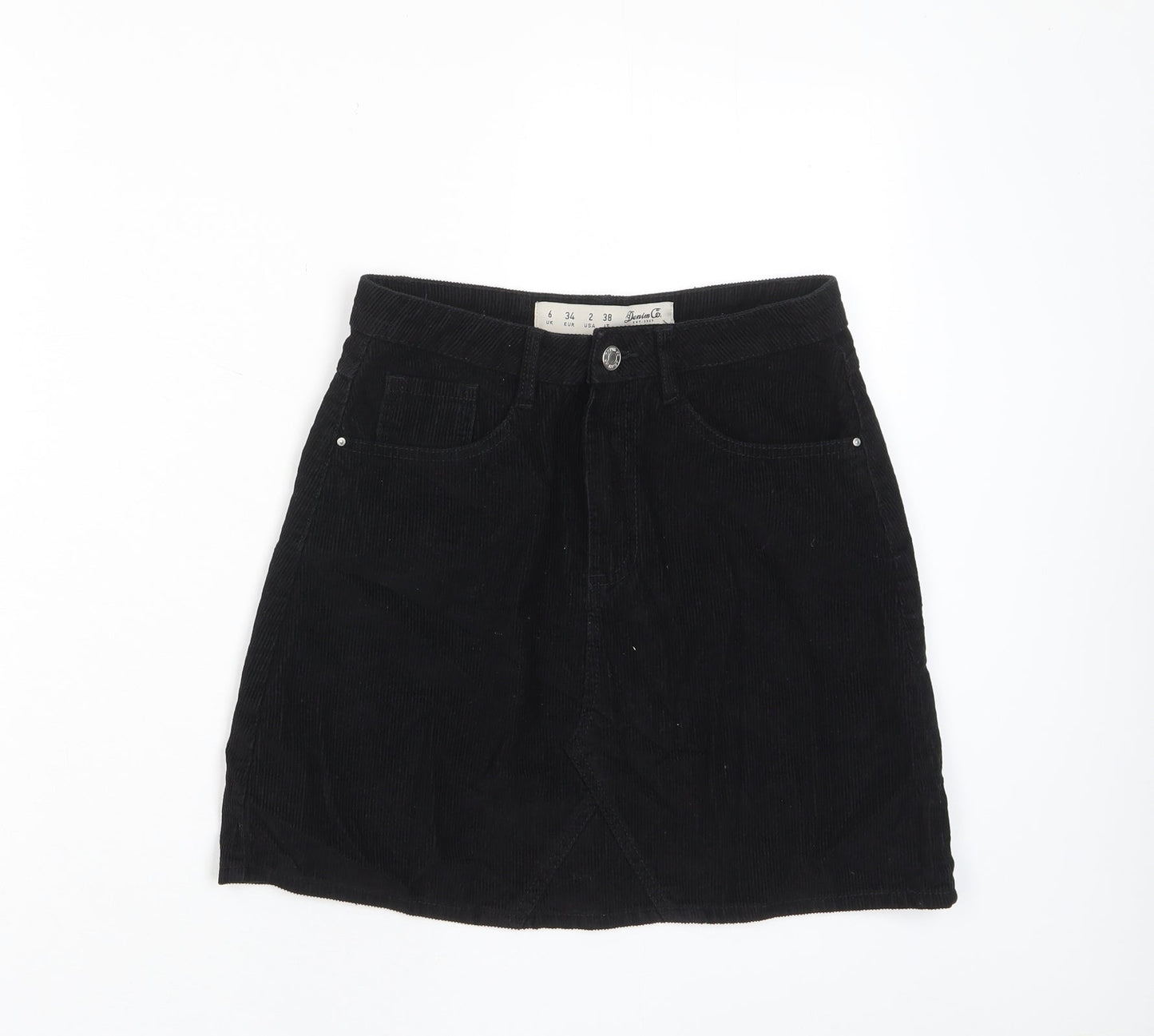 Womens UK Size 6 Denim & Co. A-Line Canvas Skirt