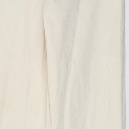 Mango Womens Beige Cotton Mom Jeans Size 8 L27 in Regular Zip - Pockets