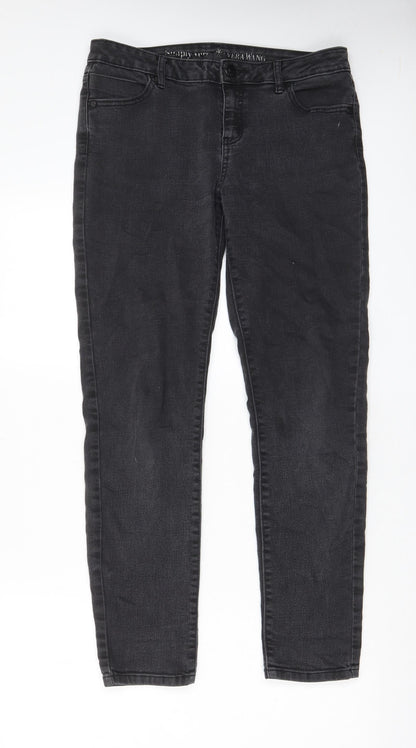 Simply Vera by Vera Wang Womens Grey Cotton Skinny Jeans Size 30 in L29 in Regular Zip - Pockets