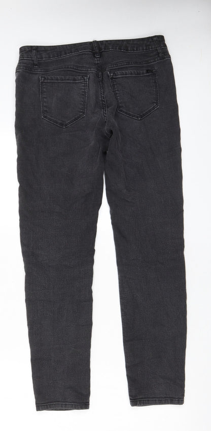 Simply Vera by Vera Wang Womens Grey Cotton Skinny Jeans Size 30 in L29 in Regular Zip - Pockets