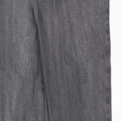 Denim & Co. Womens Grey Cotton Skinny Jeans Size 12 L29 in Regular Zip - Pockets