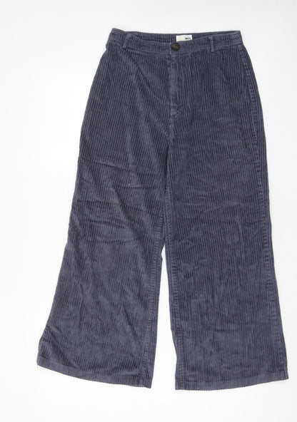 Amuse Womens Blue Cotton Trousers Size 26 in L26 in Regular Zip - Pockets