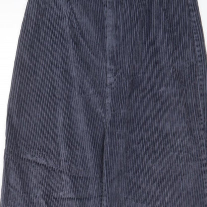 Amuse Womens Blue Cotton Trousers Size 26 in L26 in Regular Zip - Pockets