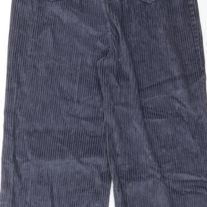 Amuse Womens Blue Cotton Trousers Size 26 in L26 in Regular Zip - Pockets