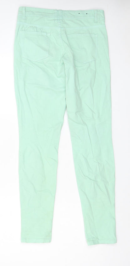 Womens UK Size 12 YesYes Regular Fit Skinny Green Jeans