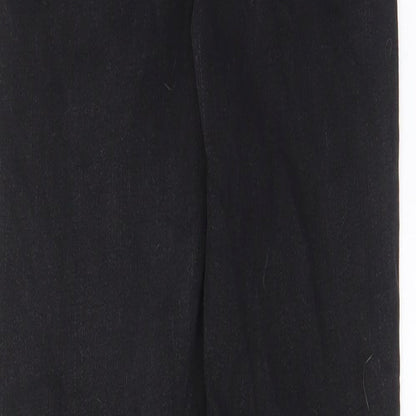 Denim & Co. Womens Black Cotton Skinny Jeans Size 8 L27 in Regular Zip - Pockets
