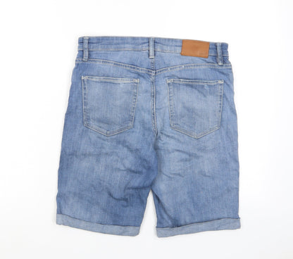 H&M Mens Blue Cotton Bermuda Shorts Size 28 in L9 in Regular Zip - Pockets