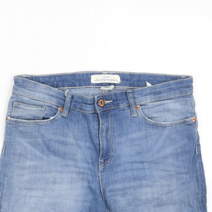 H&M Mens Blue Cotton Bermuda Shorts Size 28 in L9 in Regular Zip - Pockets