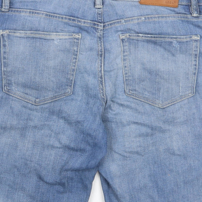 H&M Mens Blue Cotton Bermuda Shorts Size 28 in L9 in Regular Zip - Pockets