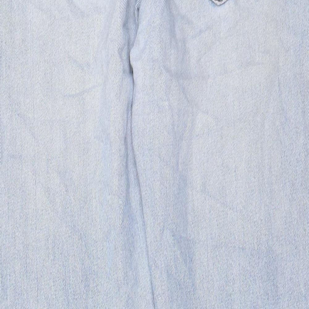 H&M Mens Blue Cotton Straight Jeans Size 30 in L30 in Relaxed Button - Pockets