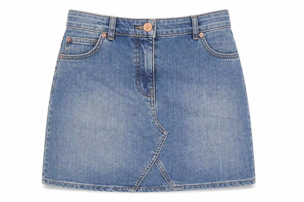 Womens UK Size 8 Oasis A-Line Denim Skirt