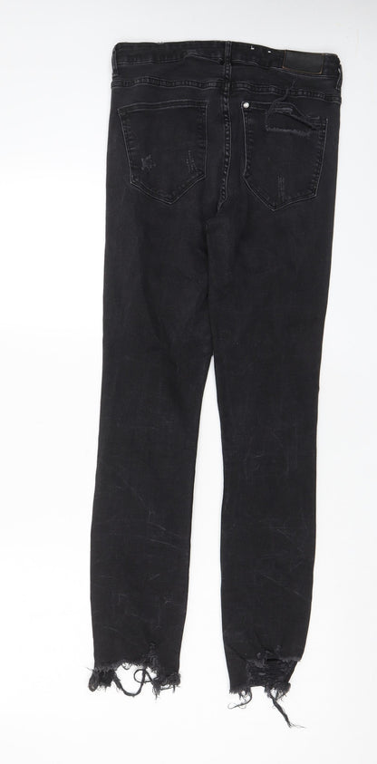 Womens UK Size 30 in H&M Regular Fit Skinny Black Jeans