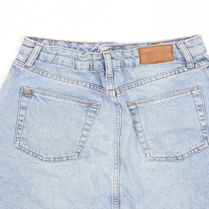 BDG Womens Blue Cotton A-Line Skirt Size 26 in Zip - Pockets