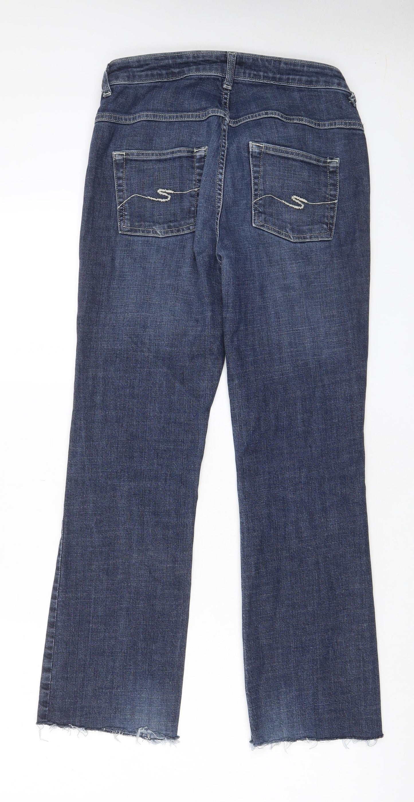 Seraphine Womens Blue Cotton Straight Jeans Size 30 in L28 in Regular
