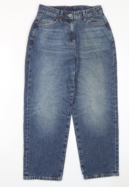 COLLUSION Womens Blue Cotton Straight Jeans Size 26 in L28 in Regular Zip - Pockets