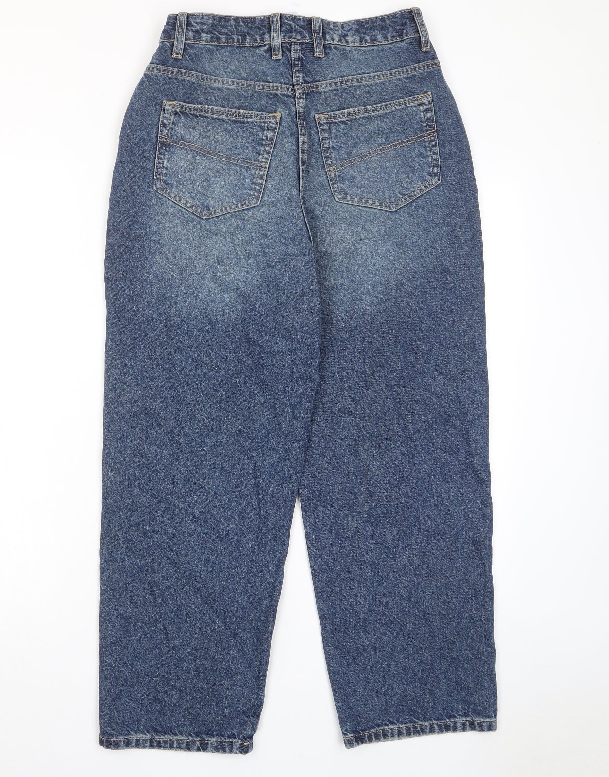 COLLUSION Womens Blue Cotton Straight Jeans Size 26 in L28 in Regular Zip - Pockets