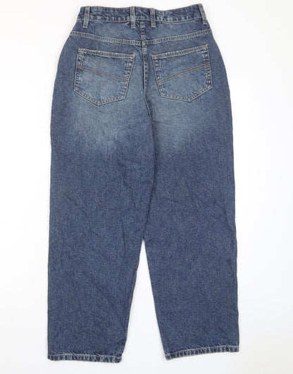COLLUSION Womens Blue Cotton Straight Jeans Size 26 in L28 in Regular Zip - Pockets