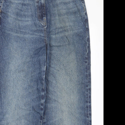 COLLUSION Womens Blue Cotton Straight Jeans Size 26 in L28 in Regular Zip - Pockets