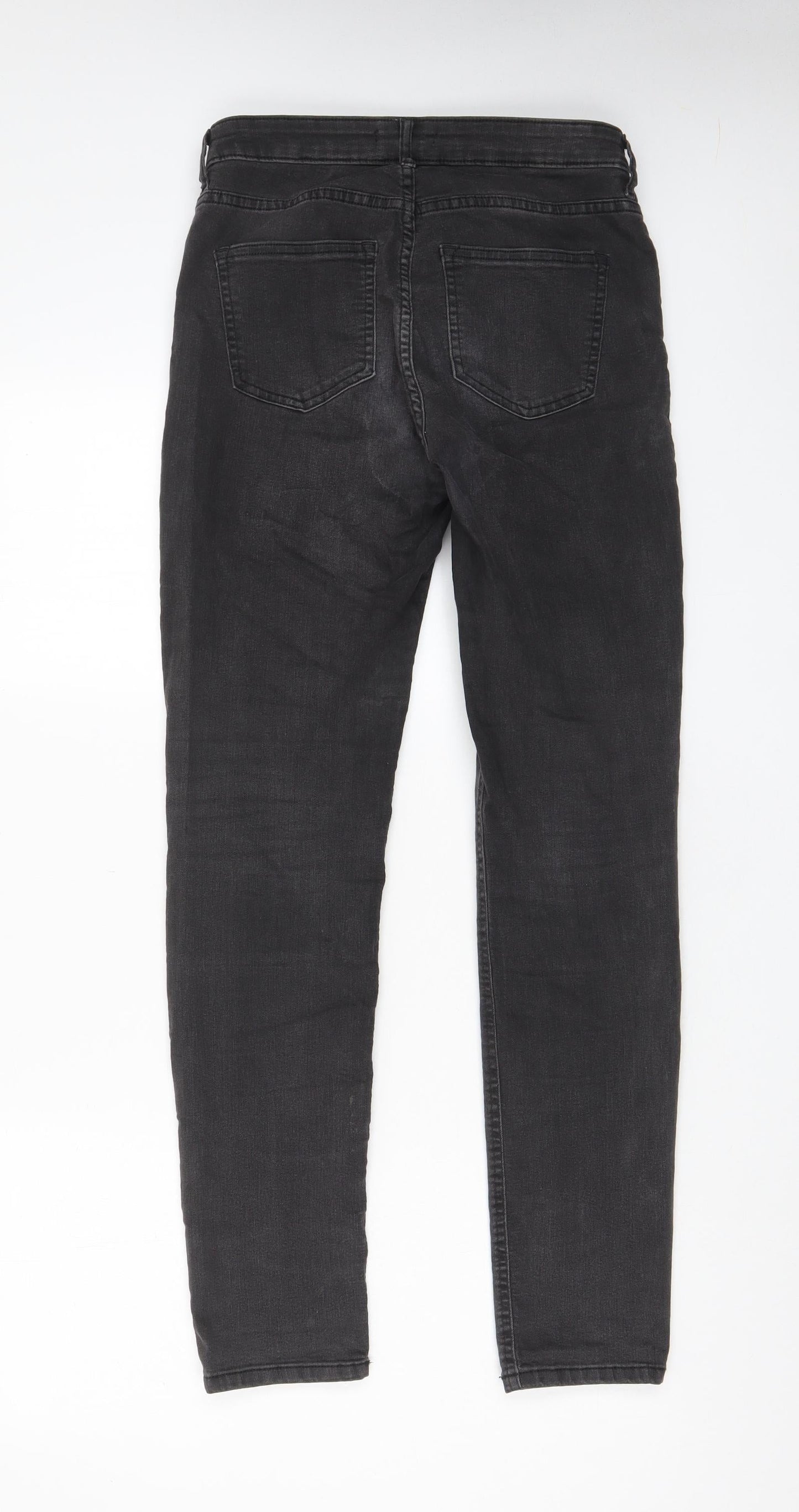 Womens UK Size 10 H&M Regular Fit Skinny Grey Jeans