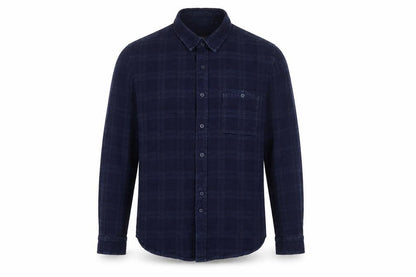 Native Youth Mens Blue Plaid Cotton Button-Up Size S Collared Button