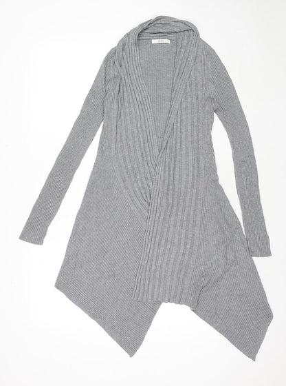 Marks and Spencer Womens Grey V-Neck Polyamide Cardigan Jumper Size 10