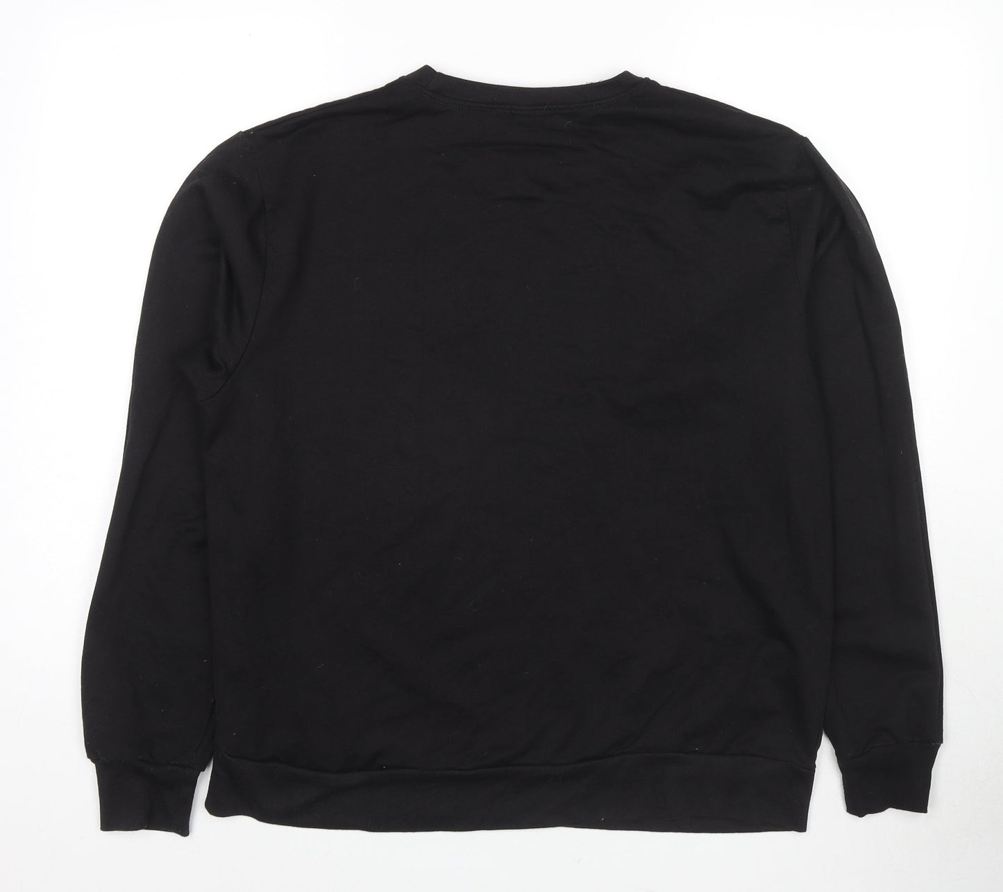 Mens UK Size S Boohoo Black Pullover Sweatshirt