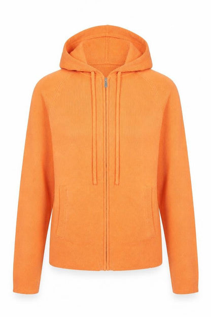 Womens UK Size XS Marks and Spencer Orange Full Zip Hoodie