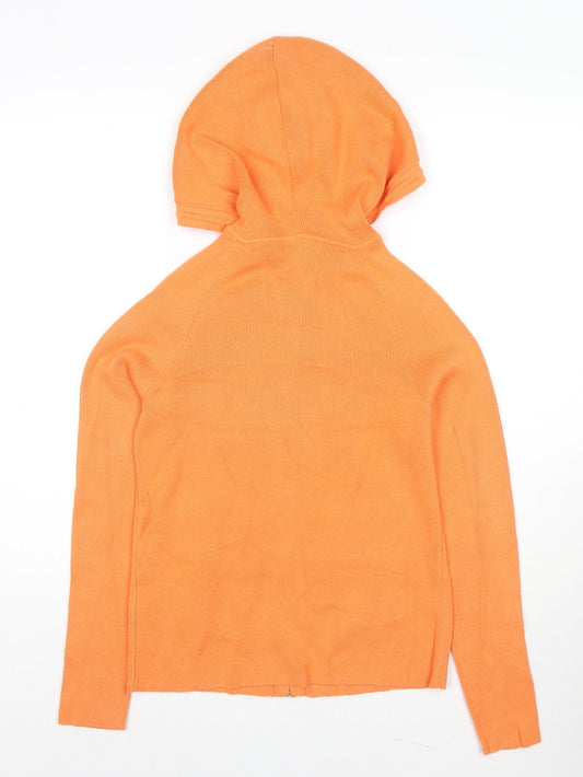 Womens UK Size XS Marks and Spencer Orange Full Zip Hoodie