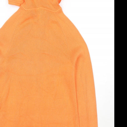 Womens UK Size XS Marks and Spencer Orange Full Zip Hoodie