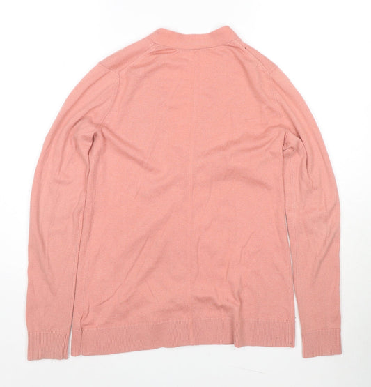 Gap Womens Pink V-Neck Nylon Cardigan Jumper Size S