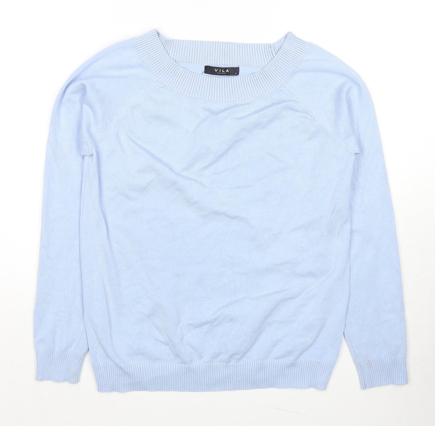 Womens UK Size M VILA Blue Pullover Jumper