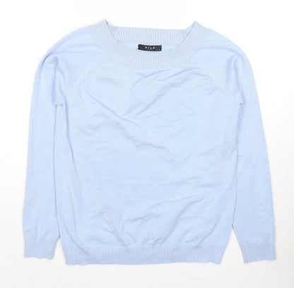 Womens UK Size M VILA Blue Pullover Jumper