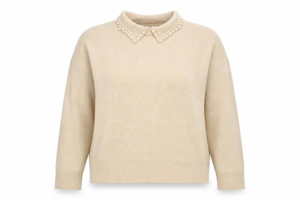 Womens UK Size L Brave Soul Beige Pullover Jumper
