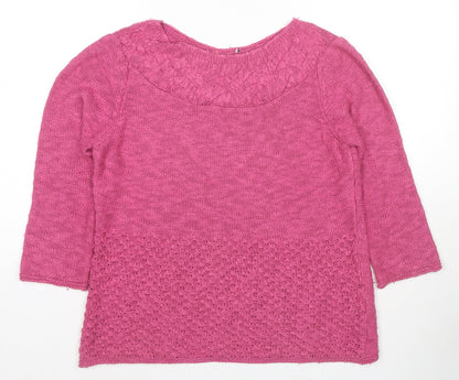 Womens UK Size 12 Marks and Spencer Pink Pullover Jumper