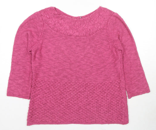 Womens UK Size 12 Marks and Spencer Pink Pullover Jumper