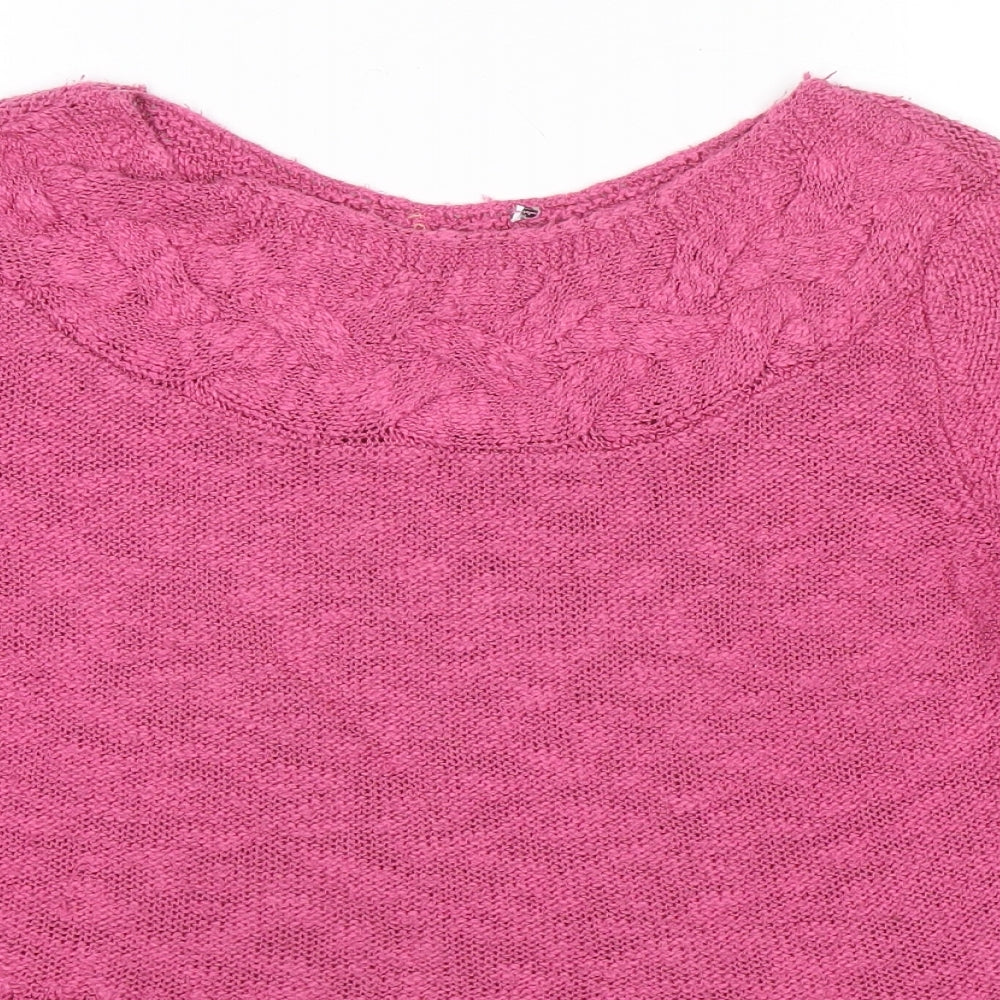 Womens UK Size 12 Marks and Spencer Pink Pullover Jumper