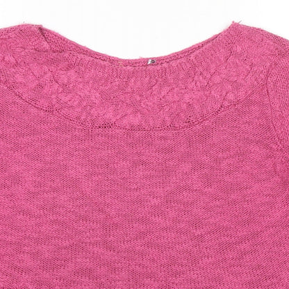Womens UK Size 12 Marks and Spencer Pink Pullover Jumper