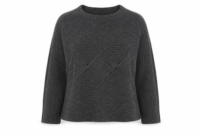 Pemizzi Womens Grey Boat Neck Acrylic Pullover Jumper Size 12