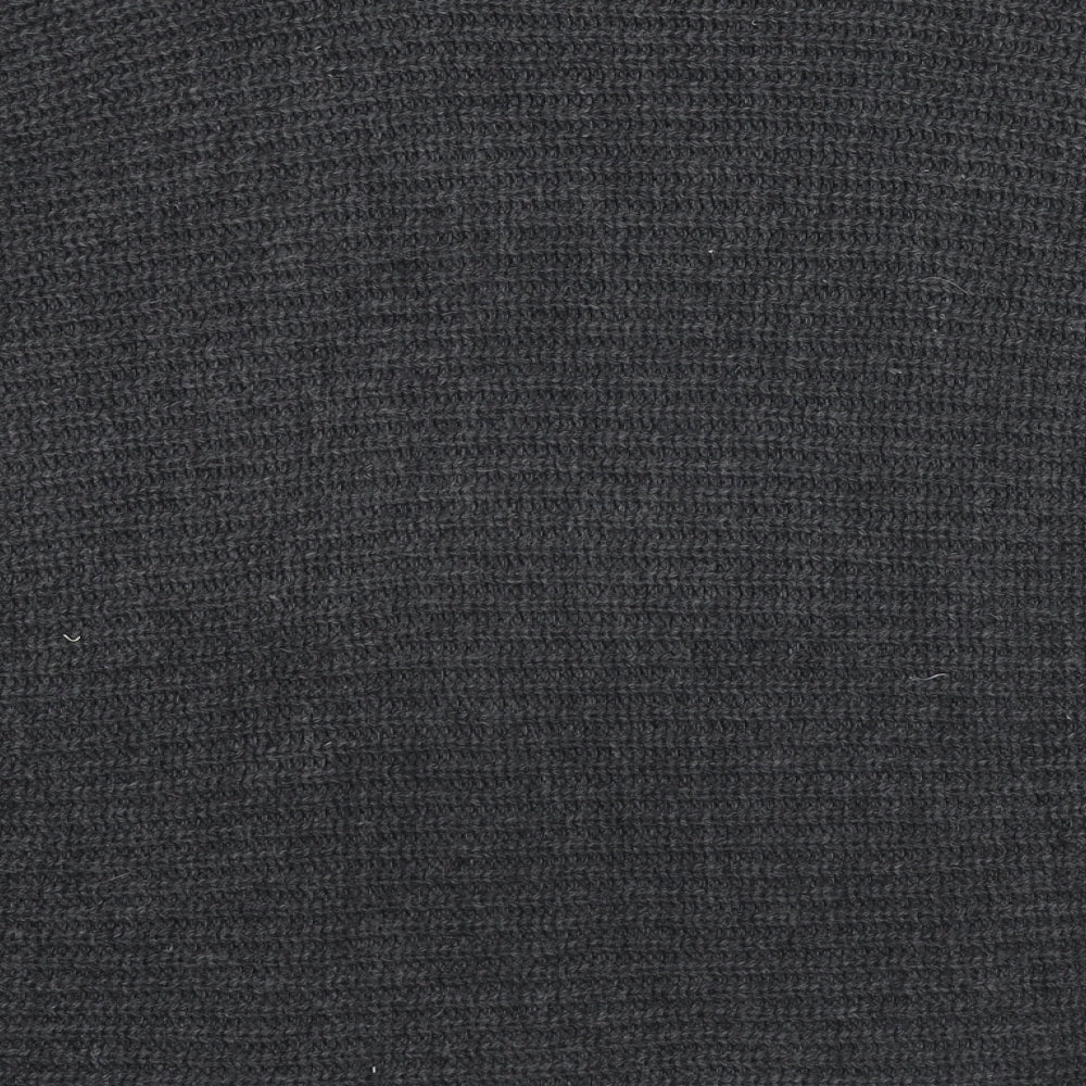 Pemizzi Womens Grey Boat Neck Acrylic Pullover Jumper Size 12